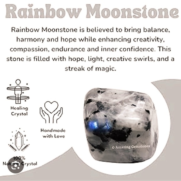 🌙 Triple Rainbow Moonstone Ring ✦ 925 Sterling Silver ✦ Handmade Ethereal Glow - Picture 10 of 10